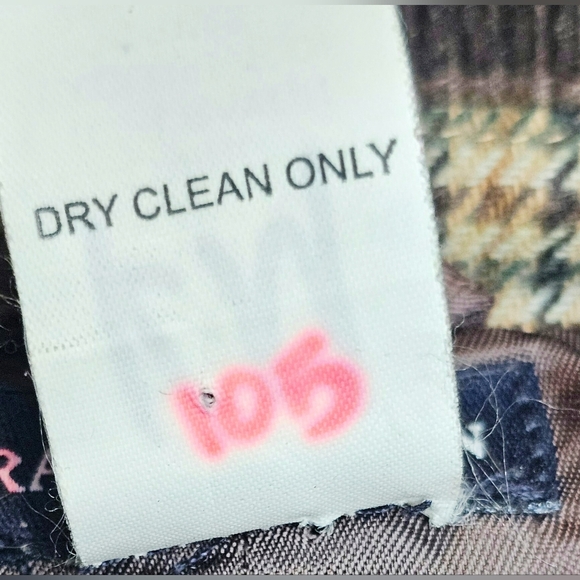 RARE Vintage Ralph Lauren Kids Wool A Line Houndstooth Corduroy Button Up Coat - Picture 14 of 15